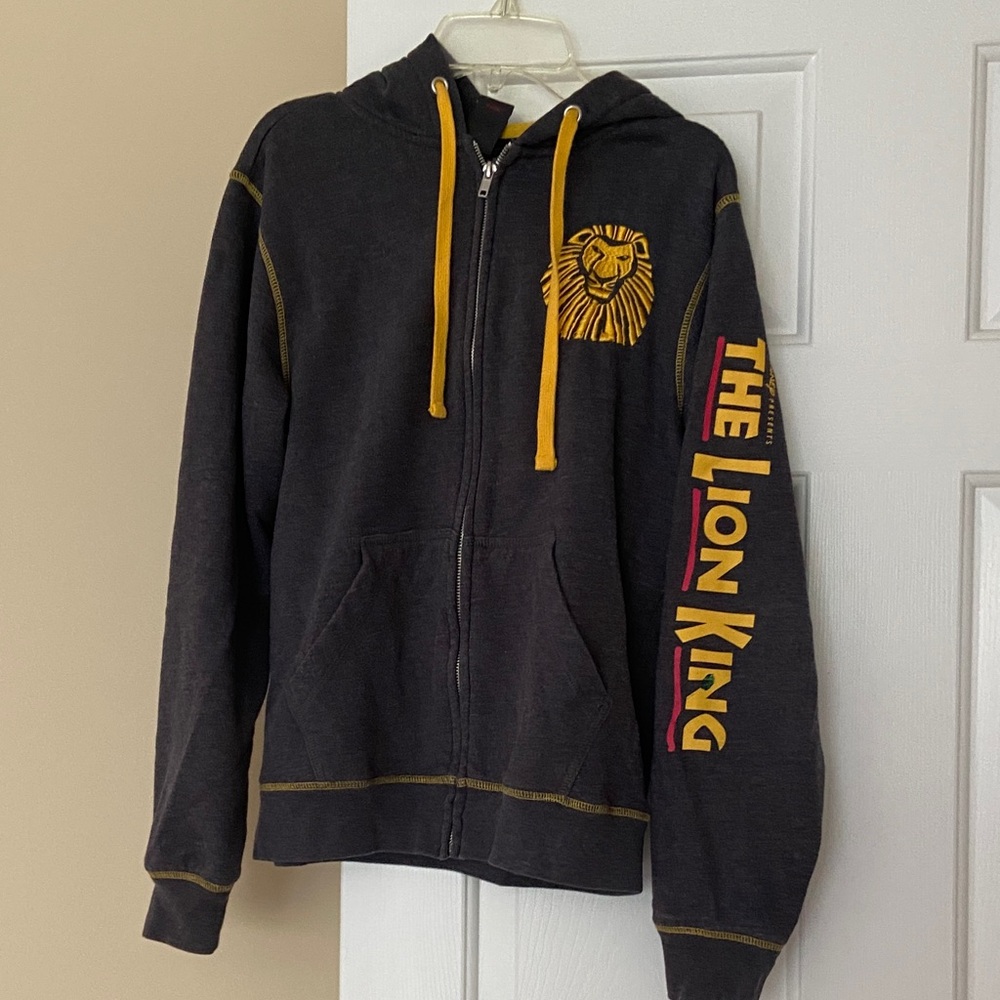 Disney The Lion King Black and Gold Zip-Up Hoodie